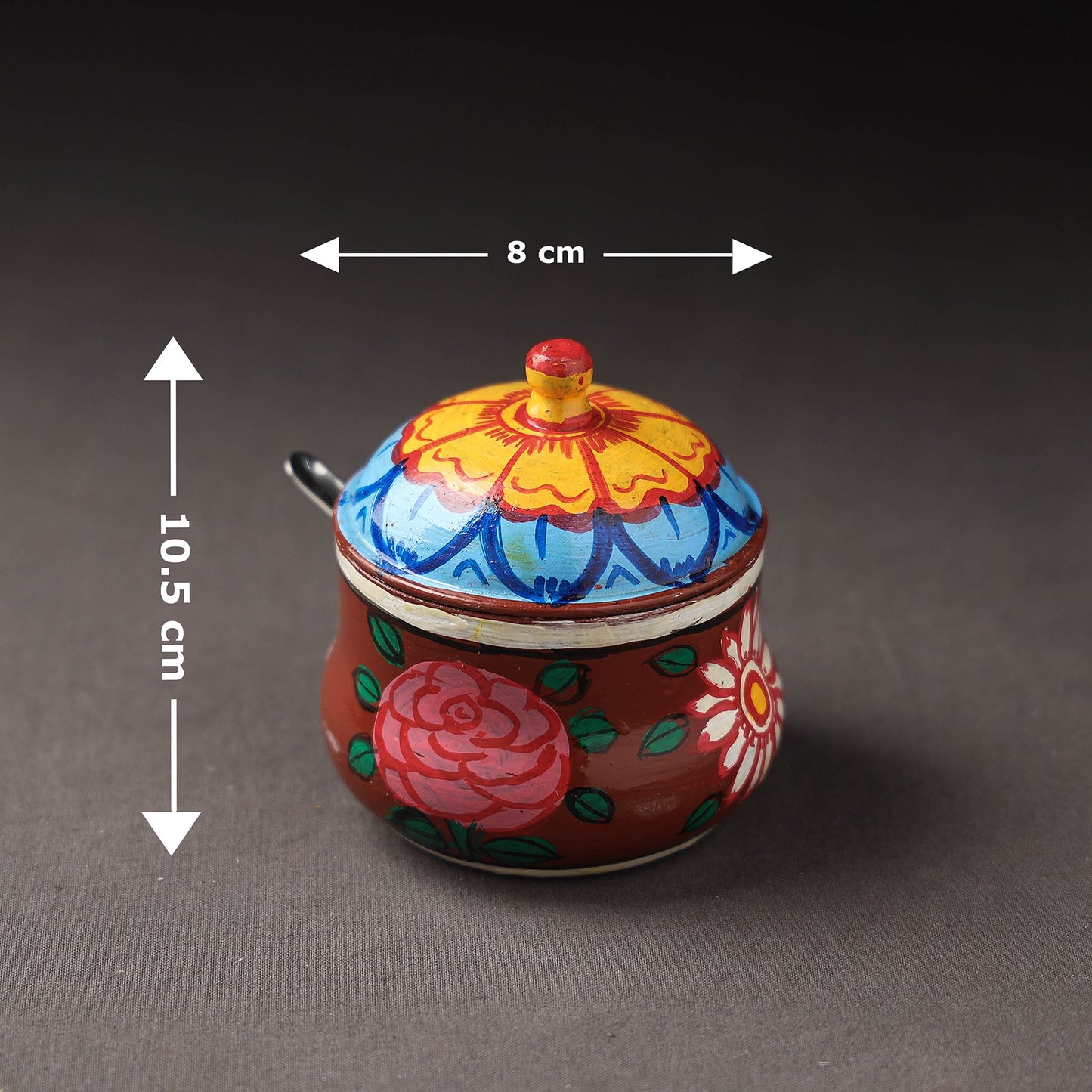  Kavad Handpainted Stainless Steel Ghee Pot 