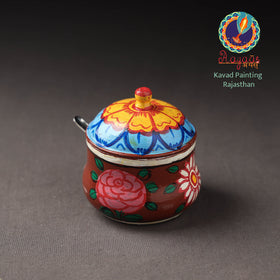  Kavad Handpainted Stainless Steel Ghee Pot 