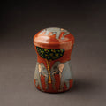 Red Kavad Handpainted Stainless Steel Multi Utility Canister