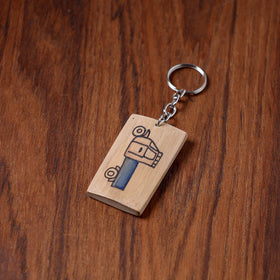  Kerala Handpainted Bamboo Keychain 