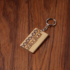  Kerala Handpainted Bamboo Keychain 