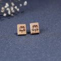  Kerala Mural Handpainted Bamboo Stud Earrings 