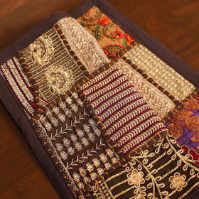 Brown - khambadiya patchwork cotton table mats (set of 6)