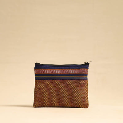  Brown Khun Fabric Quilted Cotton Utility Pouch