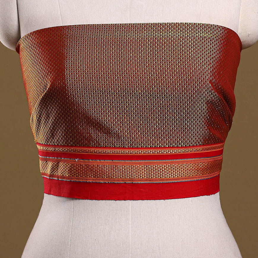 Khun weave cotton blouse piece 14 - handcrafted