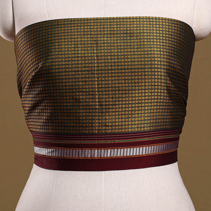 Khun weave cotton blouse piece 17 - handcrafted