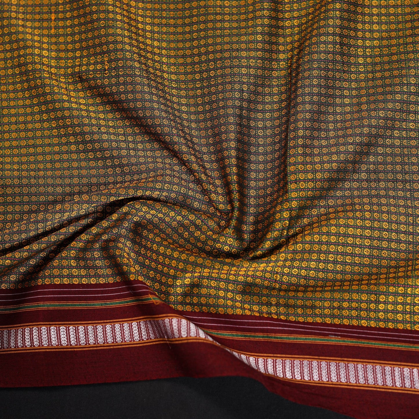 Khun weave cotton blouse piece 17 - handcrafted