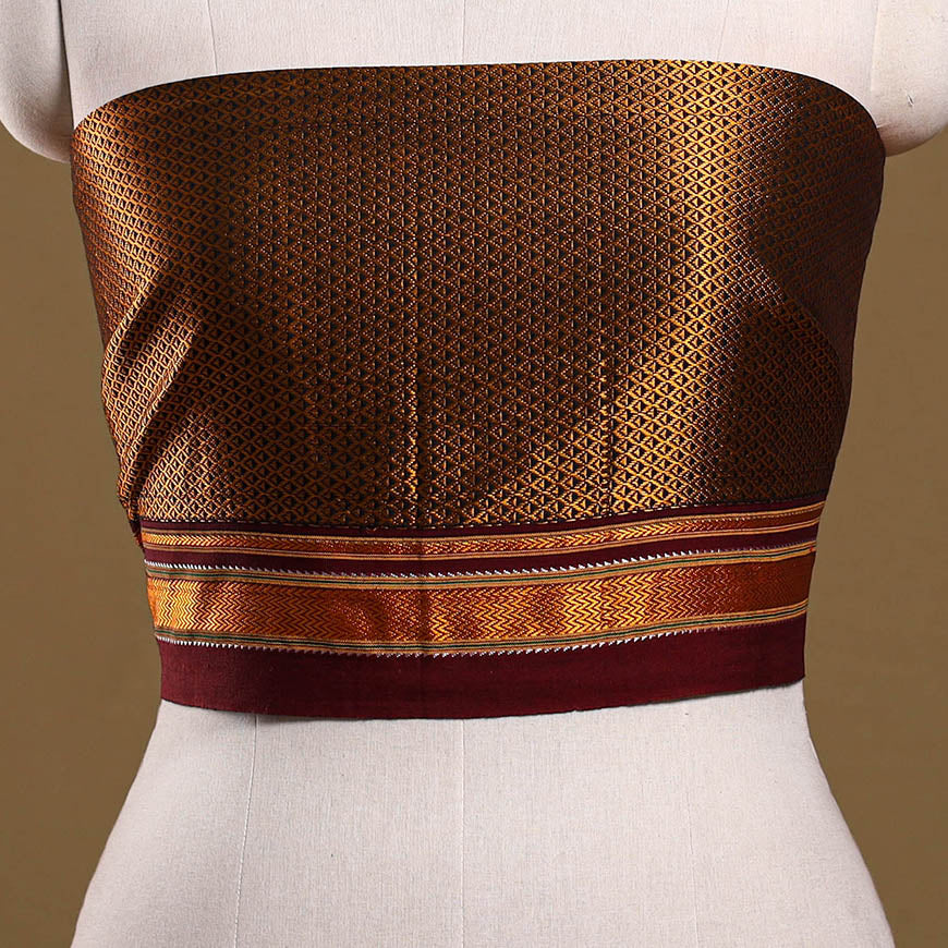 Khun weave cotton blouse piece 33 - handcrafted