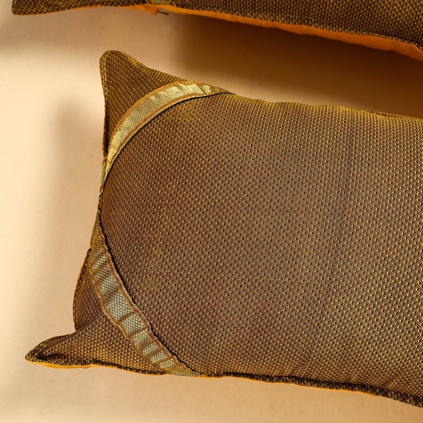Brown - Khun Weave Cotton Pillow Covers (Set of 2)