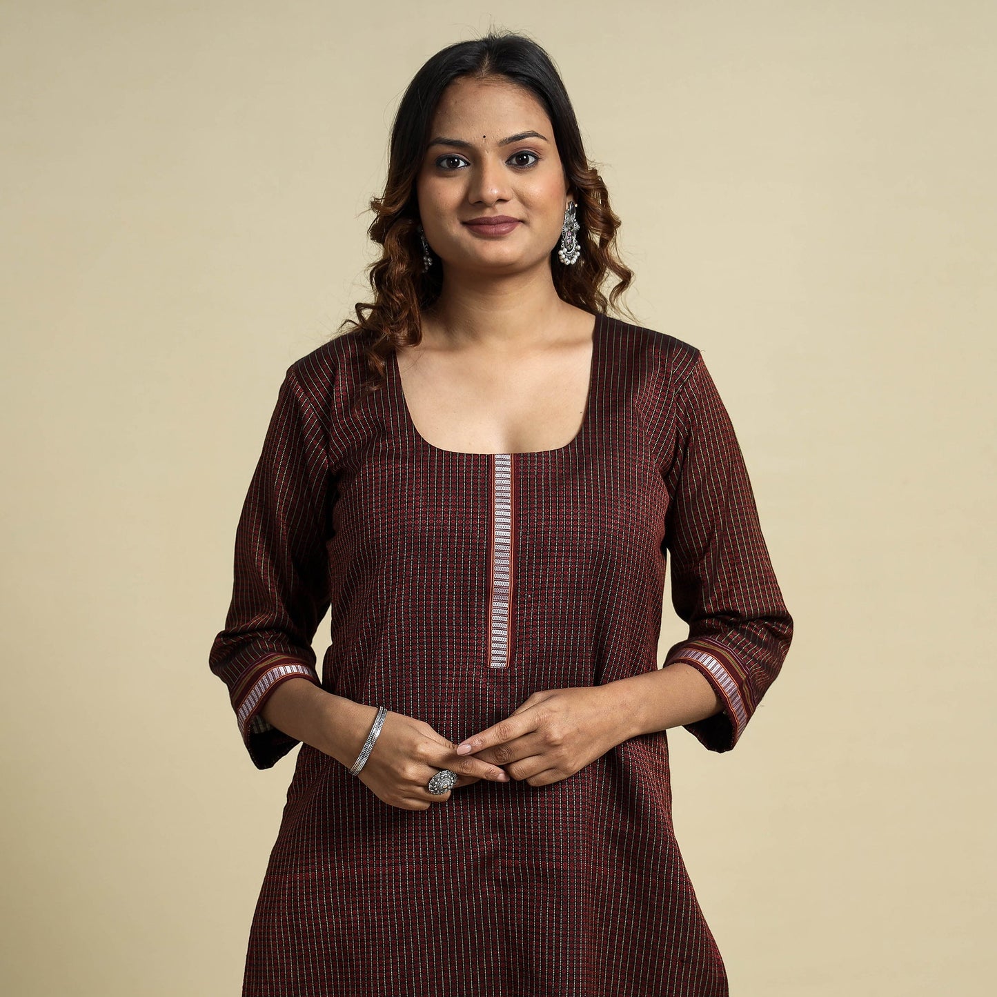 Buy Khun Weave Cotton Straight Kurta Online at iTokri.com