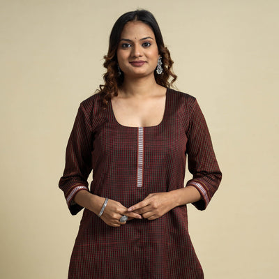 Buy Khun Weave Cotton Straight Kurta Online at iTokri.com