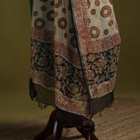 Brown - kota doria cotton hand bagru dupatta 12