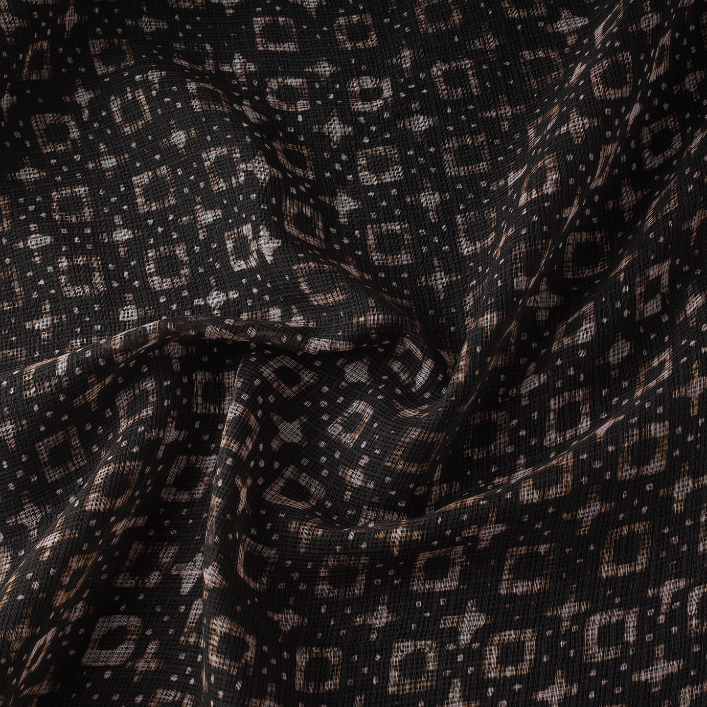Kota doria cotton hand block batik print fabric 05