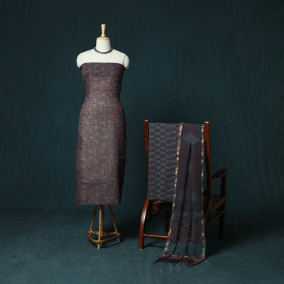 Kota doria cotton hand block sanganeri print 3pc unstitched