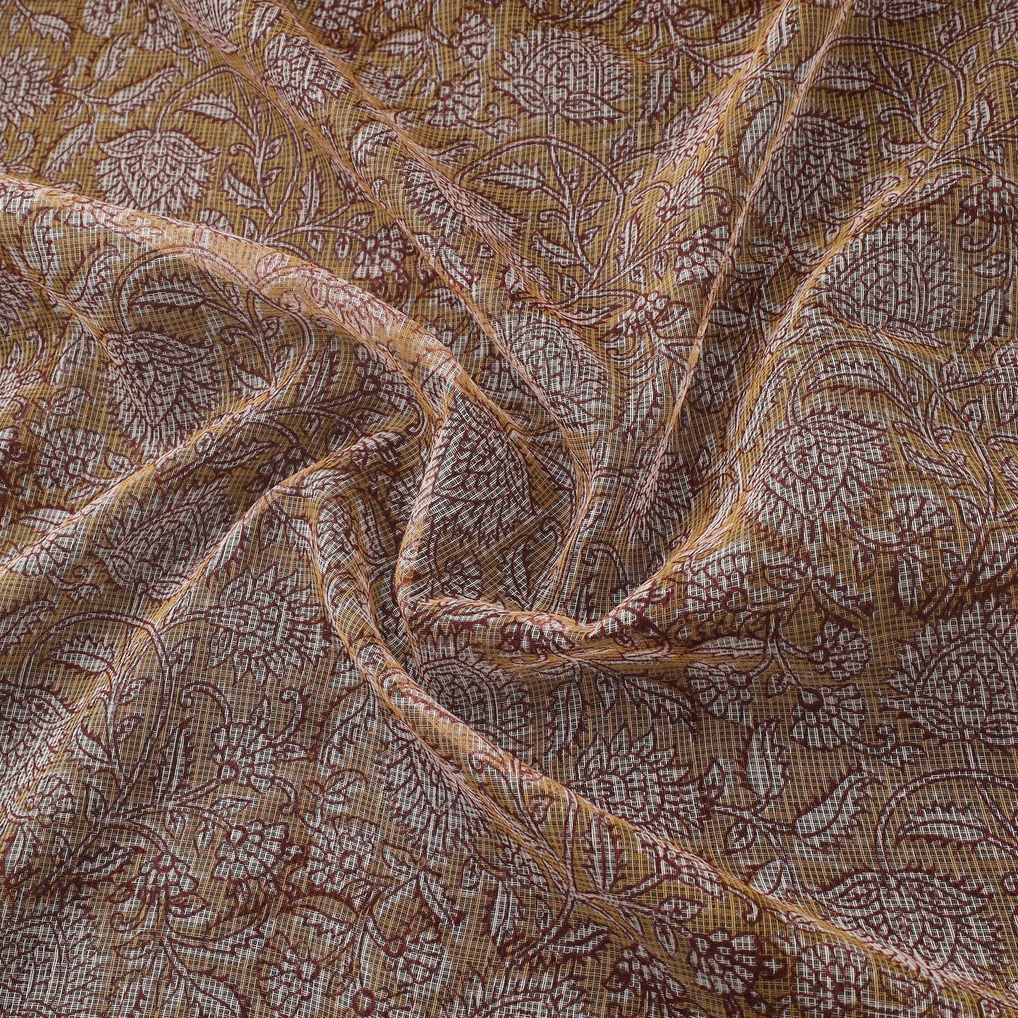 Kota doria cotton hand sanganeri fabric 12 - handcrafted