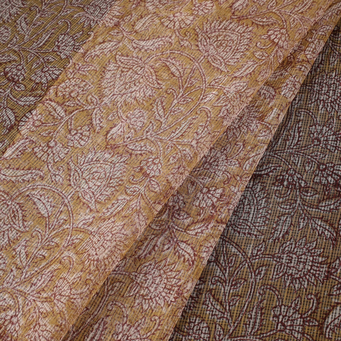 Kota doria cotton hand sanganeri fabric 12 - handcrafted