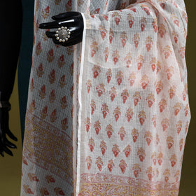 Kota doria silk cotton sanganeri floral dupatta 56