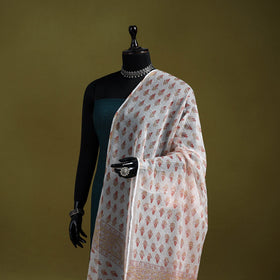 Kota doria silk cotton sanganeri floral dupatta 56