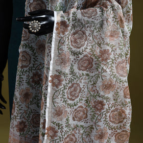 Kota doria silk cotton sanganeri floral dupatta 64