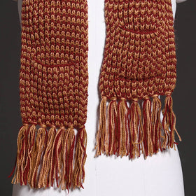  Kumaun Hand Knitted Woolen Muffler with Pockets 