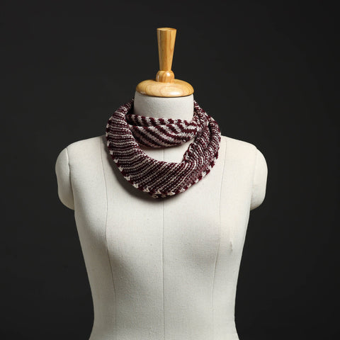  Brown Kumaun Hand Knitted Woolen Neck Warmer