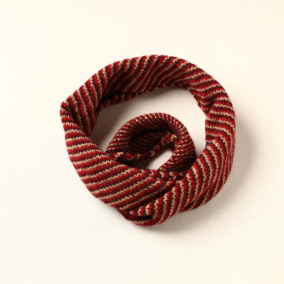  Kumaun  Brown Hand Knitted Woolen Neck Warmer