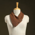 Brown - kumaun hand knitted woollen button cowl 23