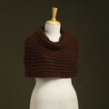 Brown - kumaun hand knitted woollen cowl 48 - handcrafted