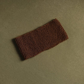 Brown - kumaun hand knitted woollen warm headband 05