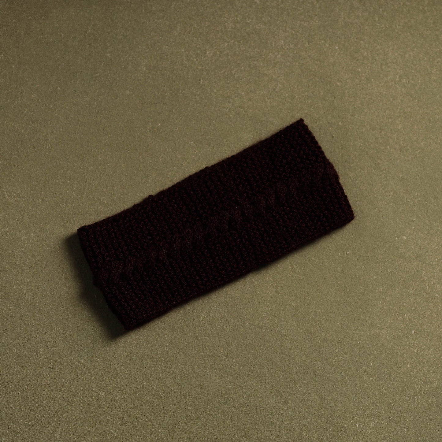 Brown - kumaun hand knitted woollen warm headband 08