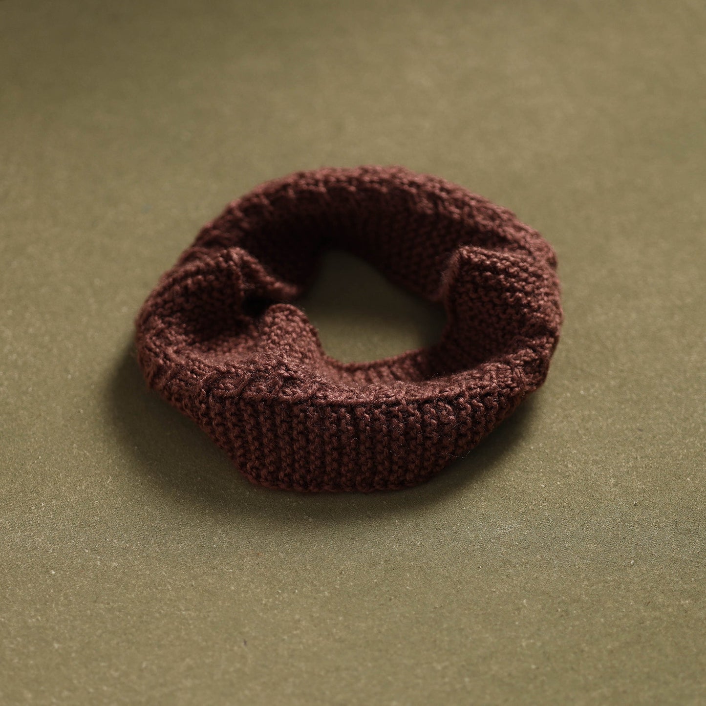 Brown - kumaun hand knitted woollen warm headband 12