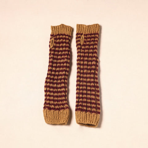Brown Kumaun Hand Knitted Woollen Hand Warmer