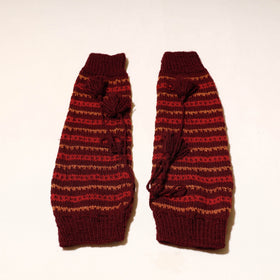  Kumaun Brown Hand Knitted Woolen Leg Warmer