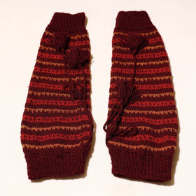  Kumaun Brown Hand Knitted Woolen Leg Warmer