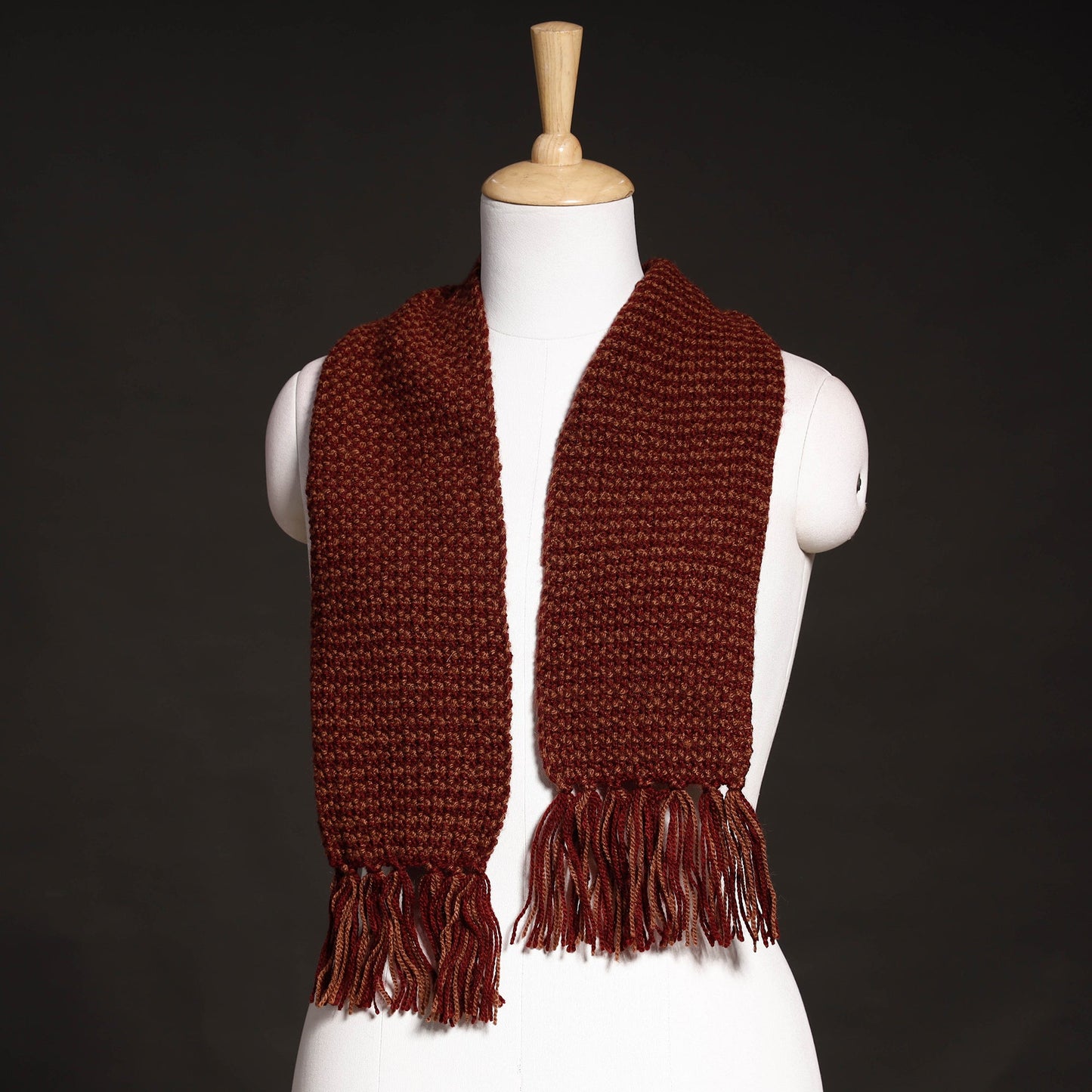  Kumaun Hand Knitted Woolen Muffler (66 in) 