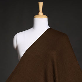 Brown - kumaun handwoven merino woollen fabric 02