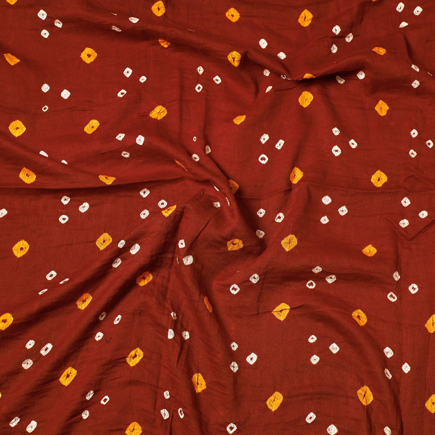 Kutch Bandhani Tie-Dye Satin Cotton Precut Fabric 