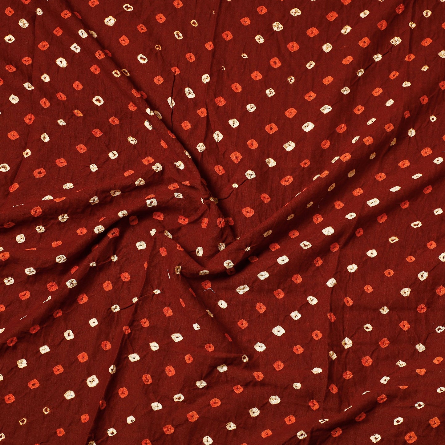  Kutch Bandhani Tie-Dye Satin Cotton Precut Fabric 