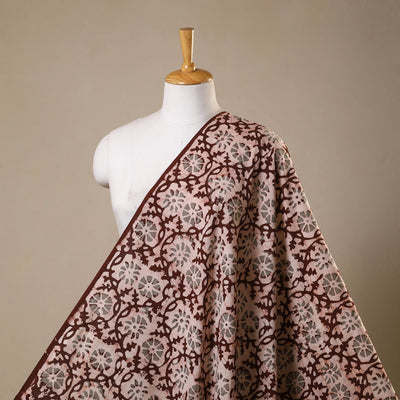 Brown - kutch batik cotton fabric 02 - handcrafted