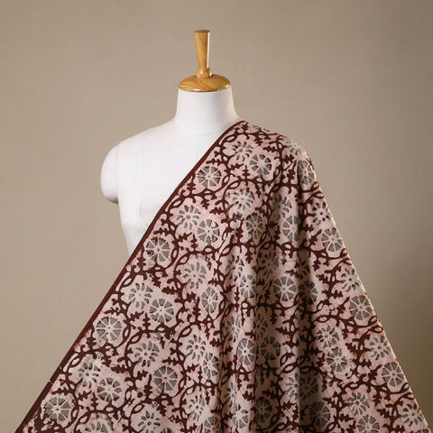 Brown - kutch batik cotton fabric 02 - handcrafted