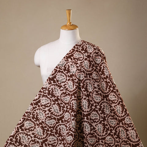 Brown - kutch batik cotton fabric 03 - handcrafted