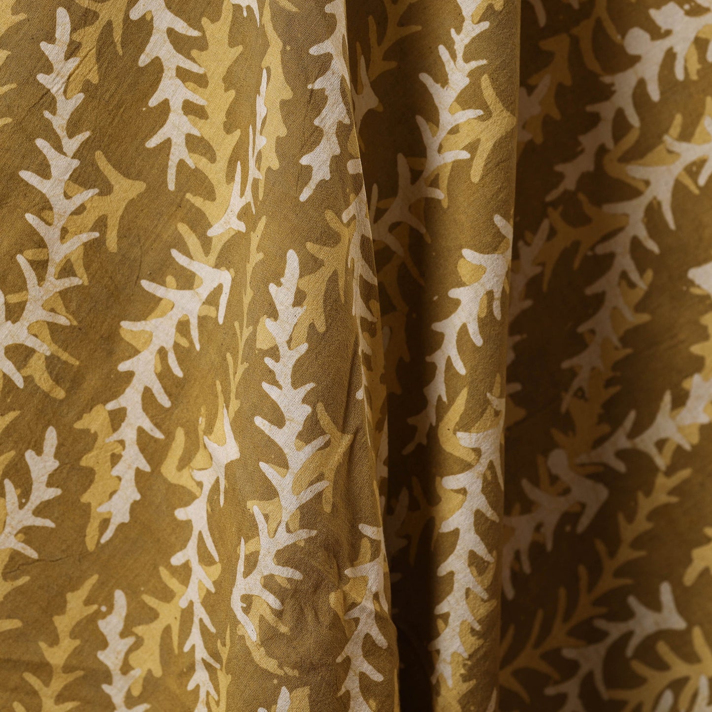 Brown - kutch batik cotton fabric 03 - handcrafted