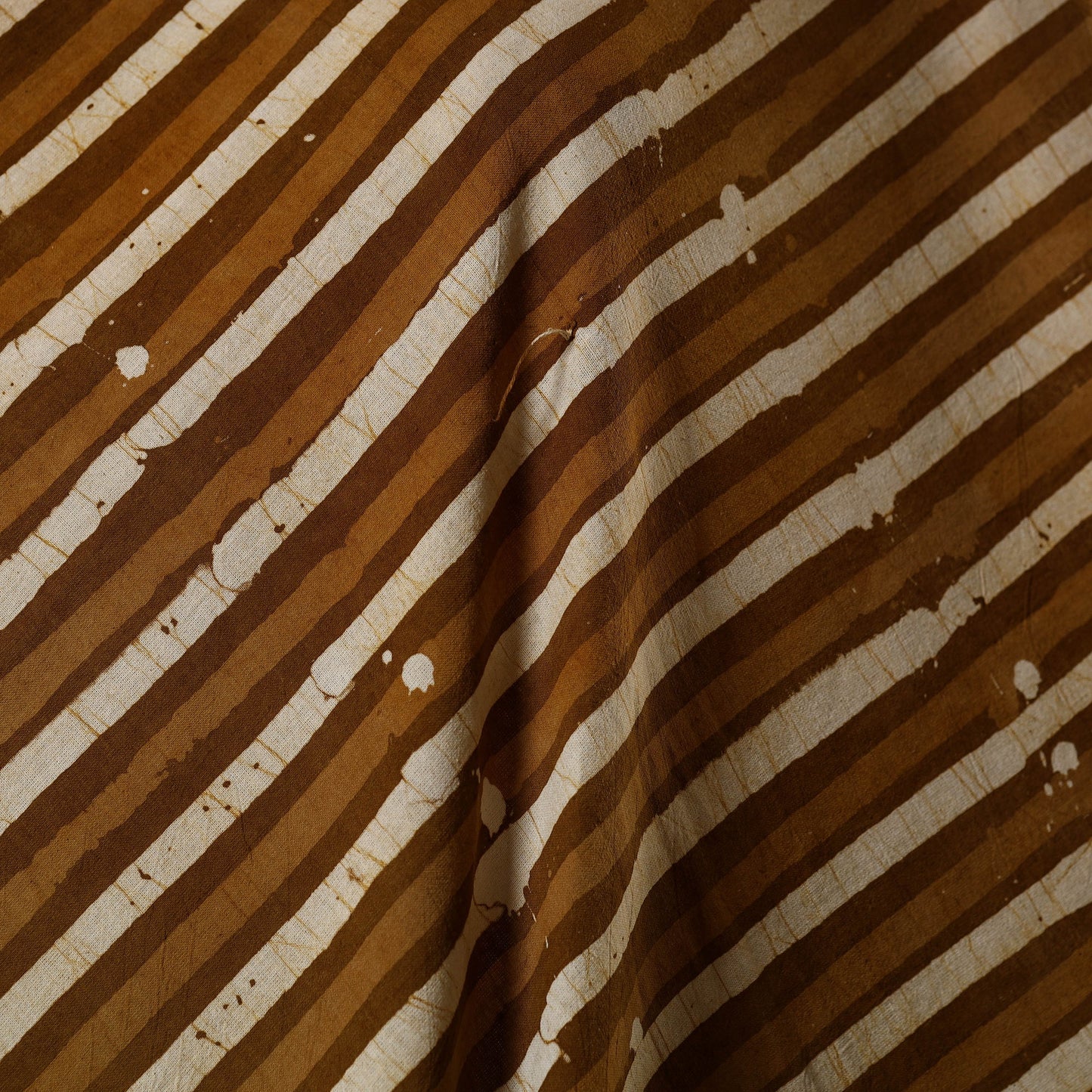 Brown - kutch batik cotton fabric 04 - handcrafted