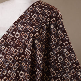 Brown - kutch batik cotton fabric 09 - handcrafted