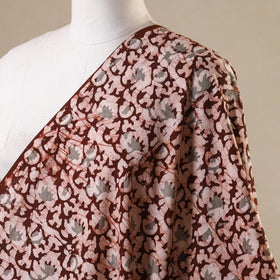 Brown - kutch batik cotton fabric 10 - handcrafted