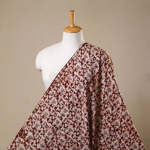 Brown - kutch batik cotton fabric 10 - handcrafted