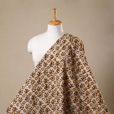 Brown - kutch batik cotton fabric 11 - handcrafted