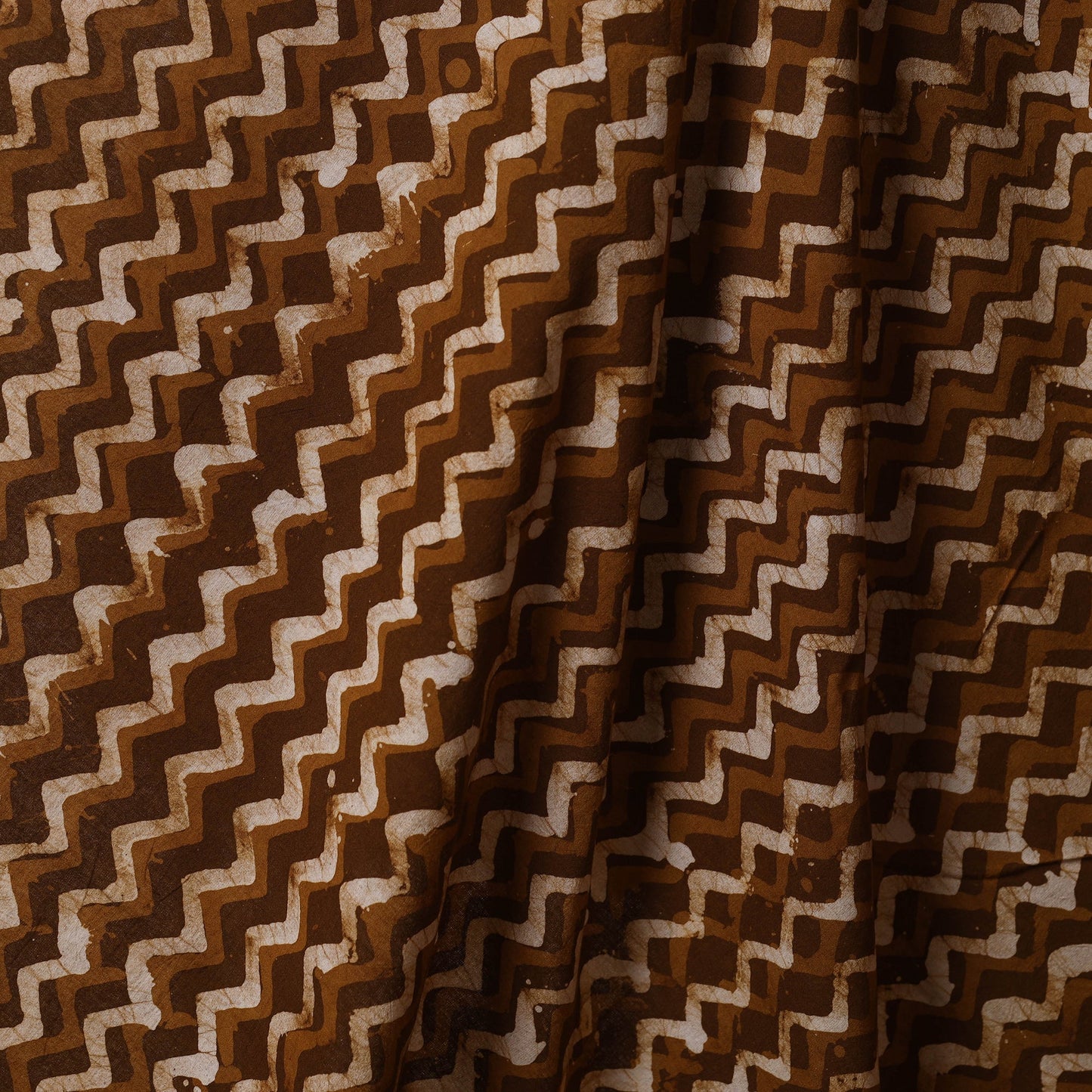 Brown - kutch batik cotton fabric 12 - handcrafted