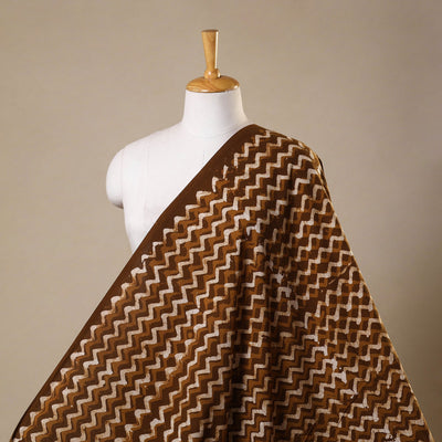 Brown - kutch batik cotton fabric 12 - handcrafted