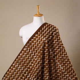 Brown - kutch batik cotton fabric 12 - handcrafted